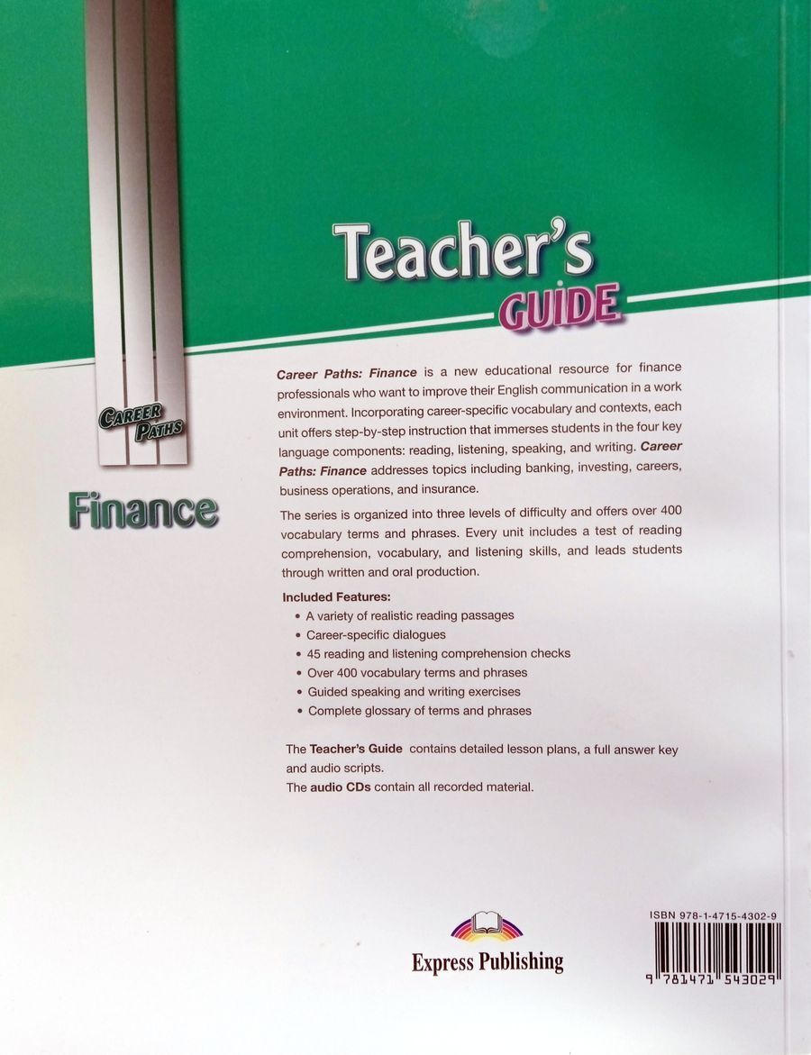 Career Paths Finance Teacher's Guide