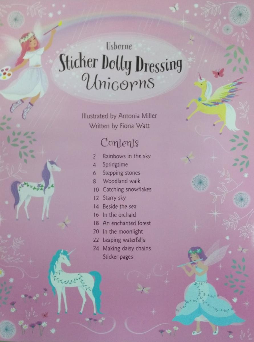Usborne Sticker Dolly Dressing Unicorns