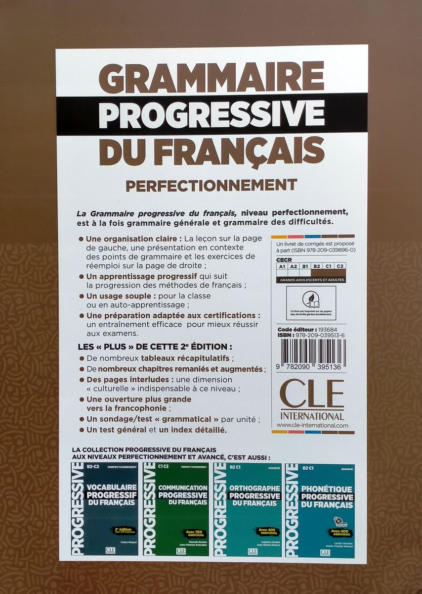 Grammaire Progressive du Francais Perfectionnement B2-C2 Livre