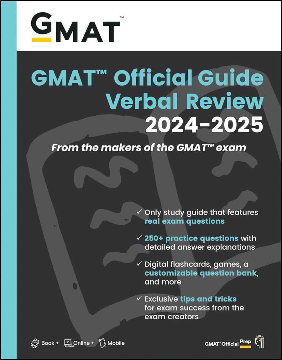 GMAT Official Guide Verbal Review 2024-2025 Book + Online Question Bank