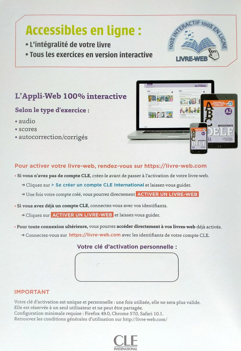 ABC DELF A2 Livre + CD + Entrainement en ligne