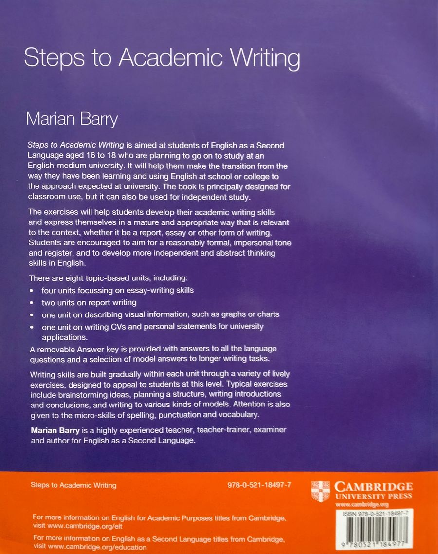 Steps to Academic Writing with Key