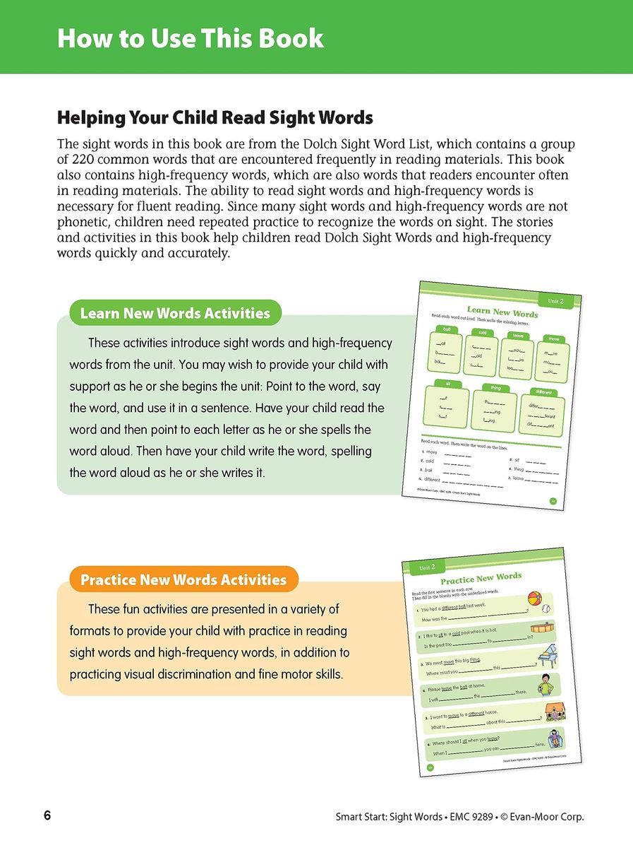 Smart Start Sight Words Grade 1
