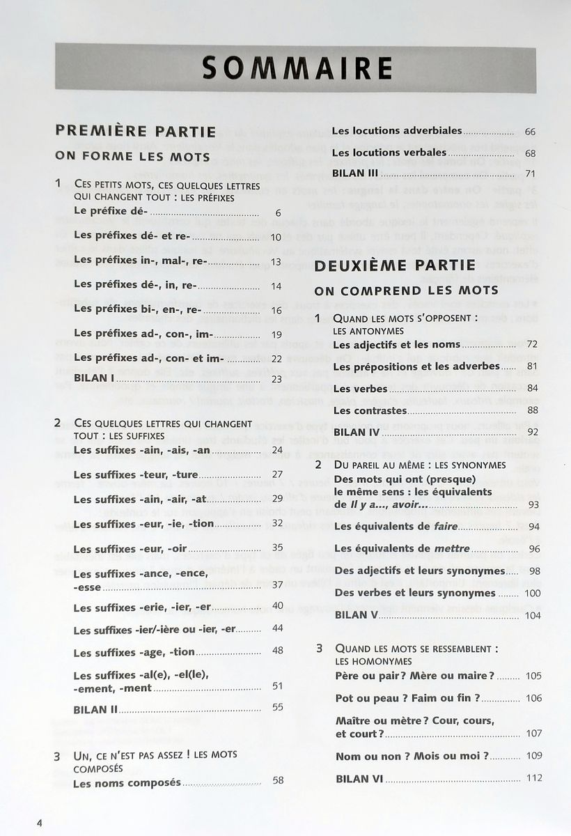 Vocabulaire explique du francais Niveau Debutant Exercices