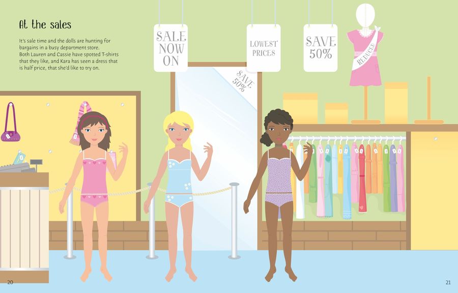 Usborne Sticker Dolly Dressing Shopping