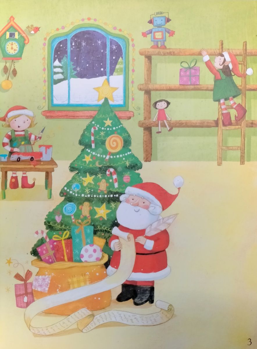 Santa Sticker and Colouring Book