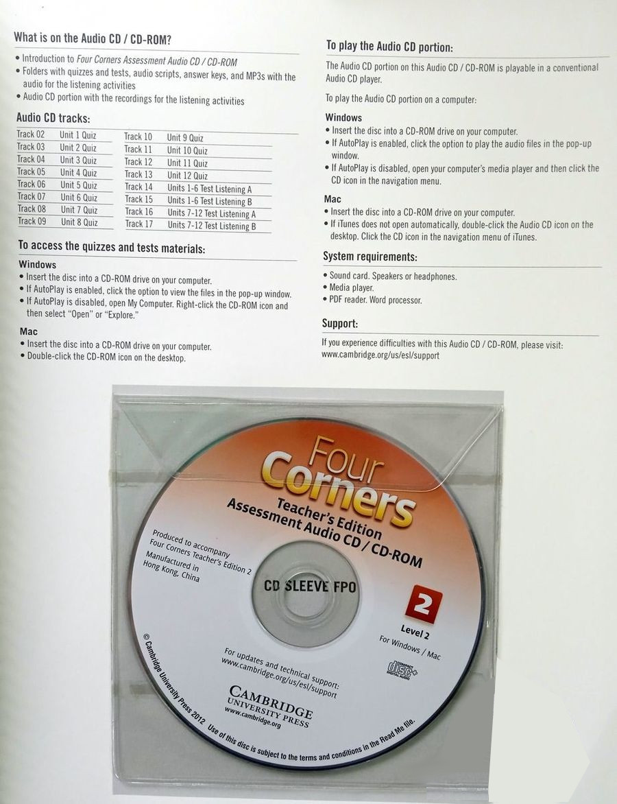 Four Corners 2 Teacher's Edition with Assessment Audio CD-CD-ROM