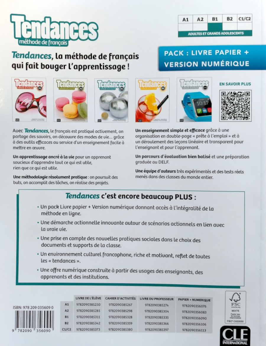 Tendances B1 Livre de l'eleve + Version numerique