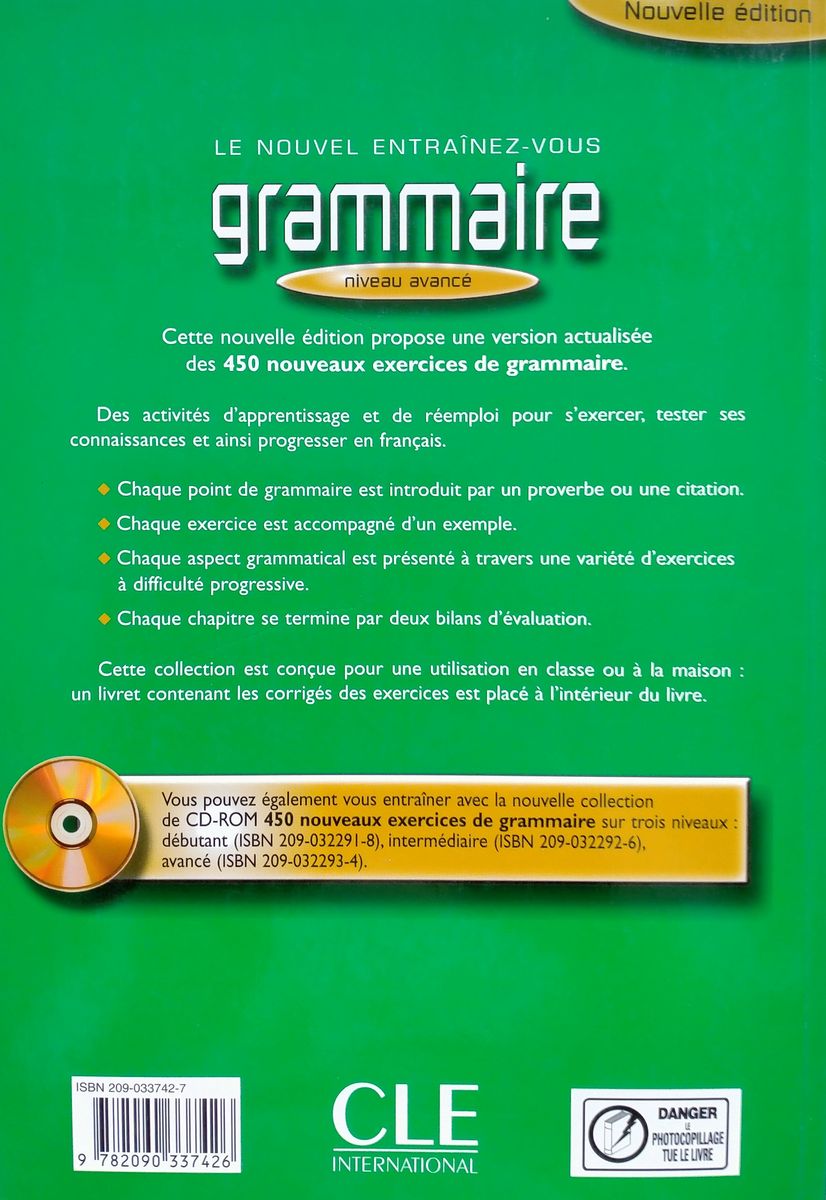 450 Grammaire Avance Nouveaux Exercices