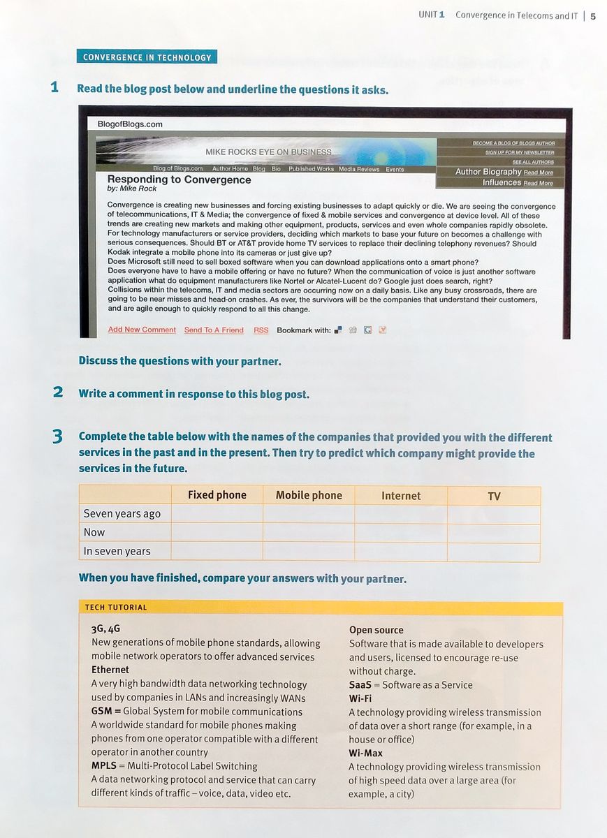 Express Series English for Telecoms Student's Book
