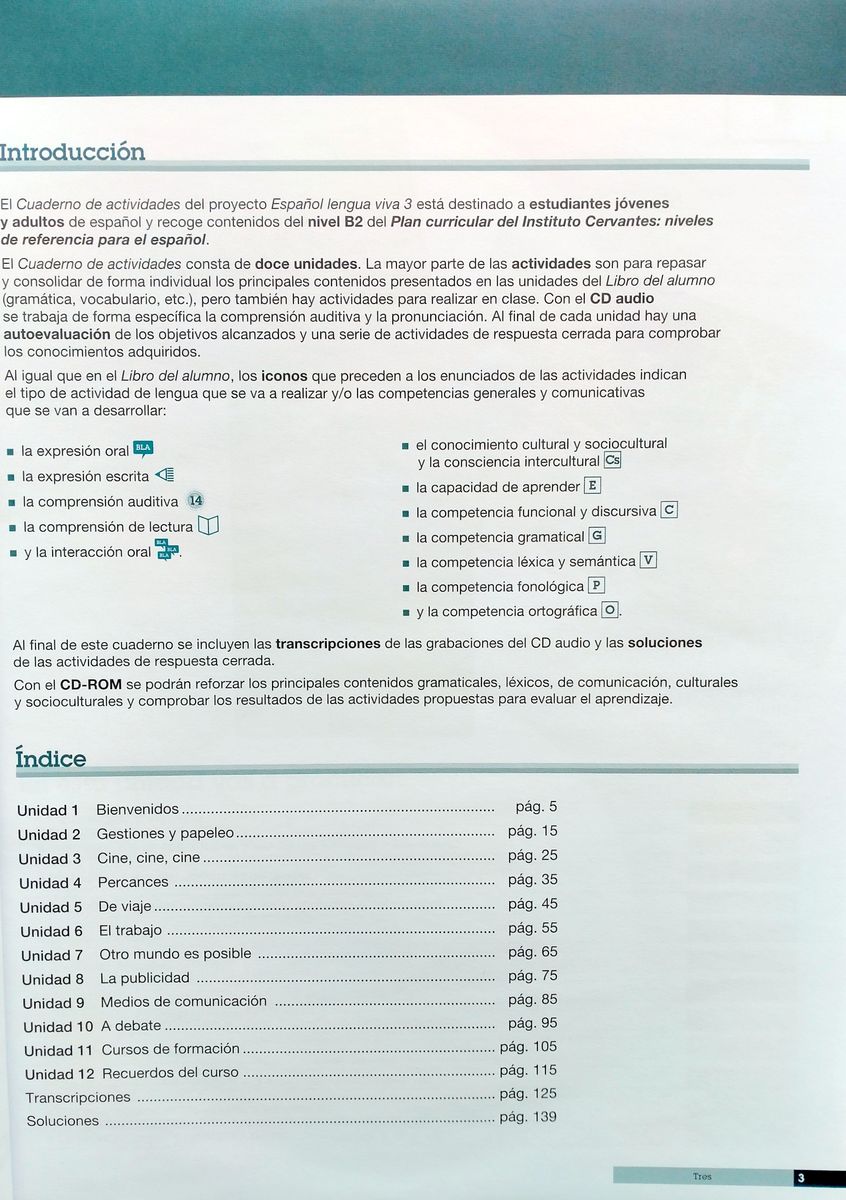 Espanol Lengua Viva 3 Cuaderno de Actividades + CD-ROM