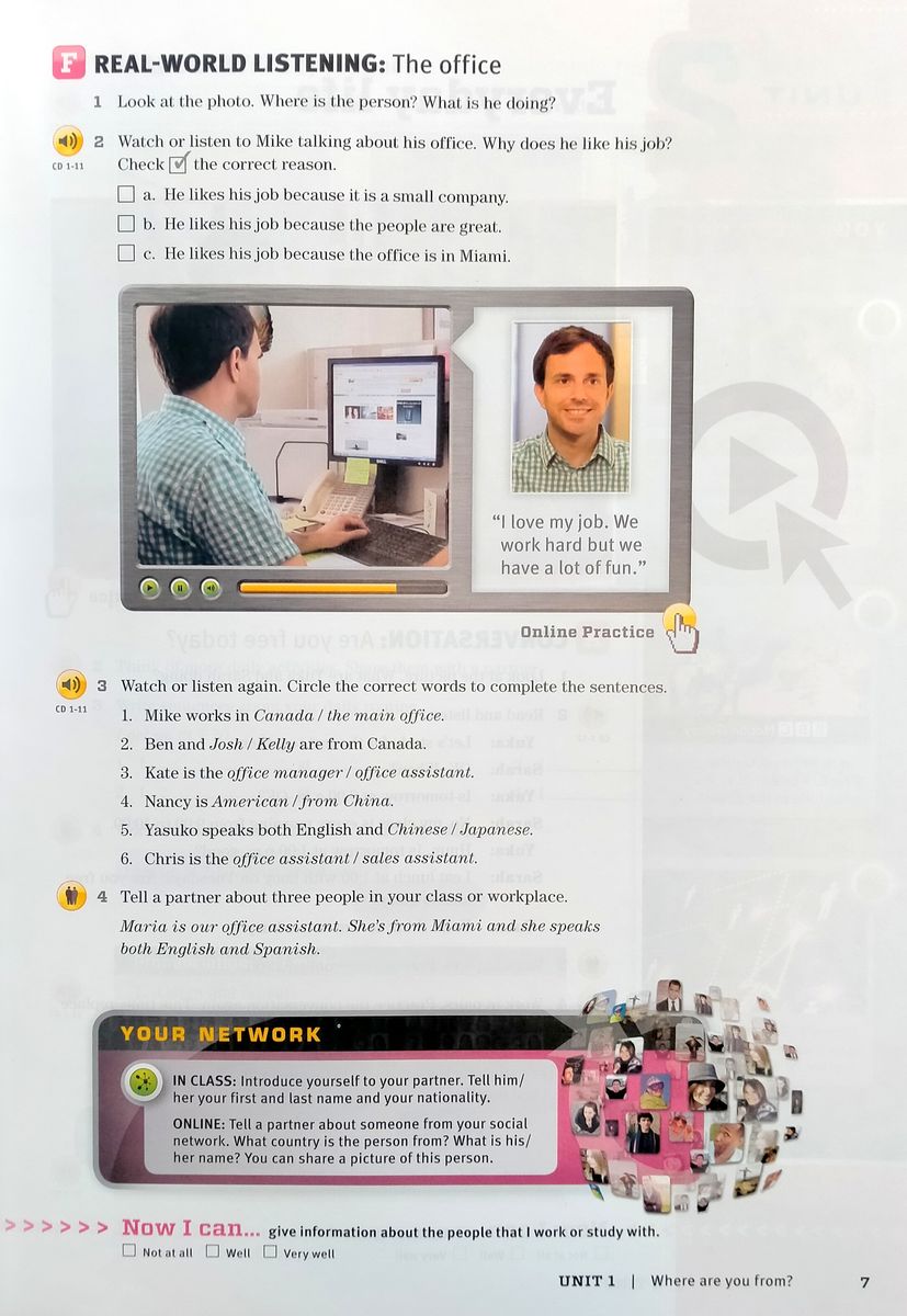 Network 1 Student Book with Online Practice