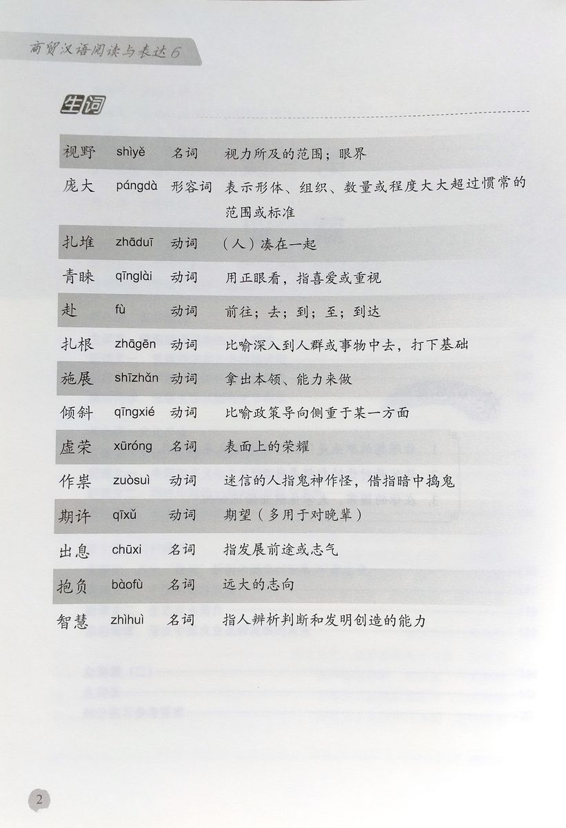 Business Chinese Series Reading and Communicating 6