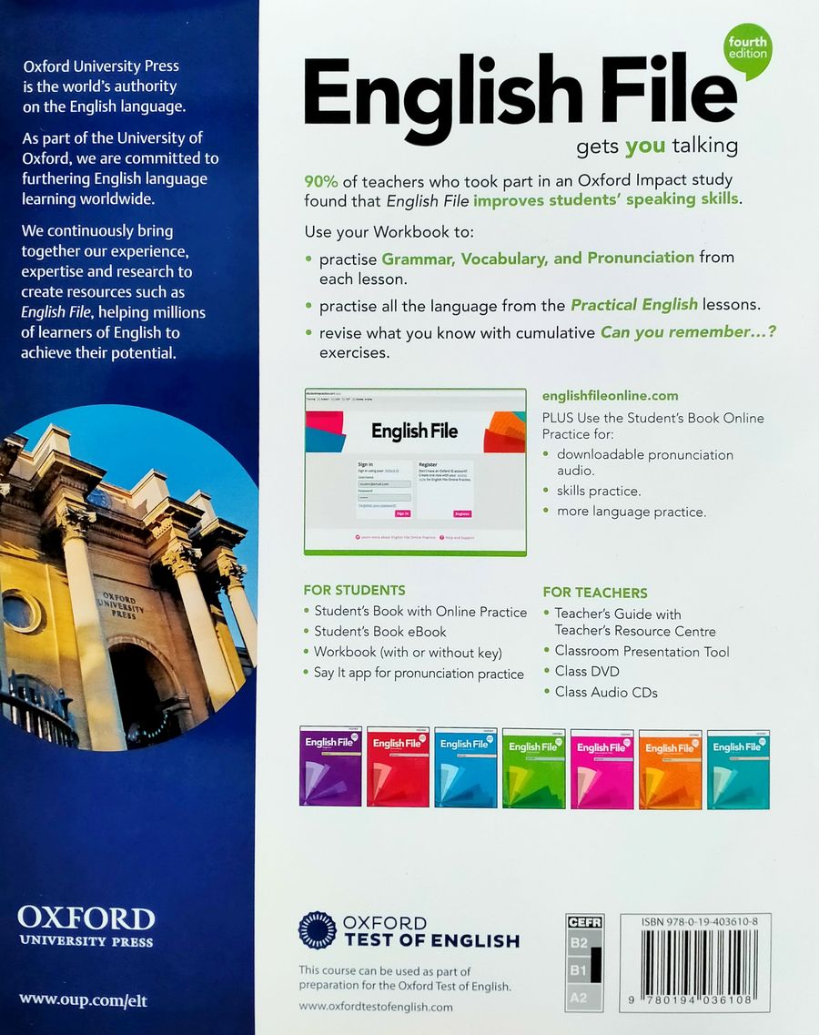 English File (4th edition) Intermediate  Workbook with key