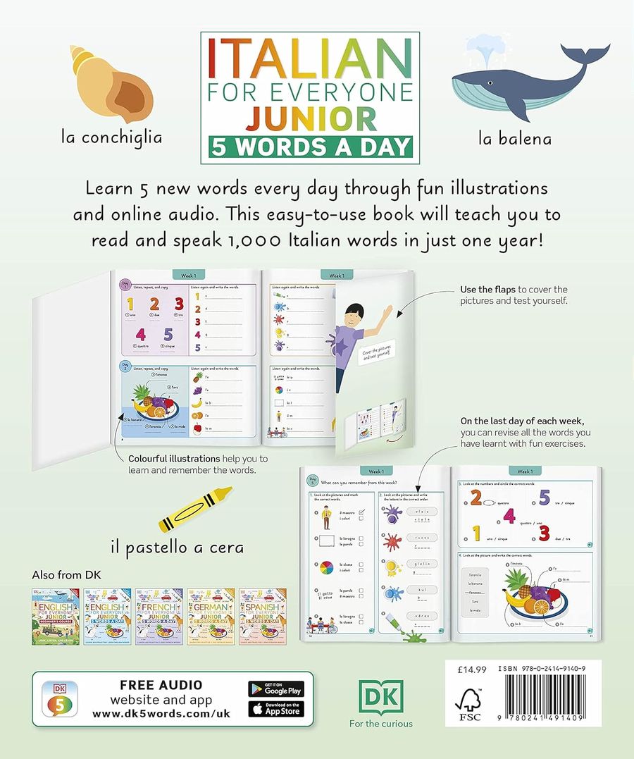 Italian for Everyone Junior 5 Words a Day