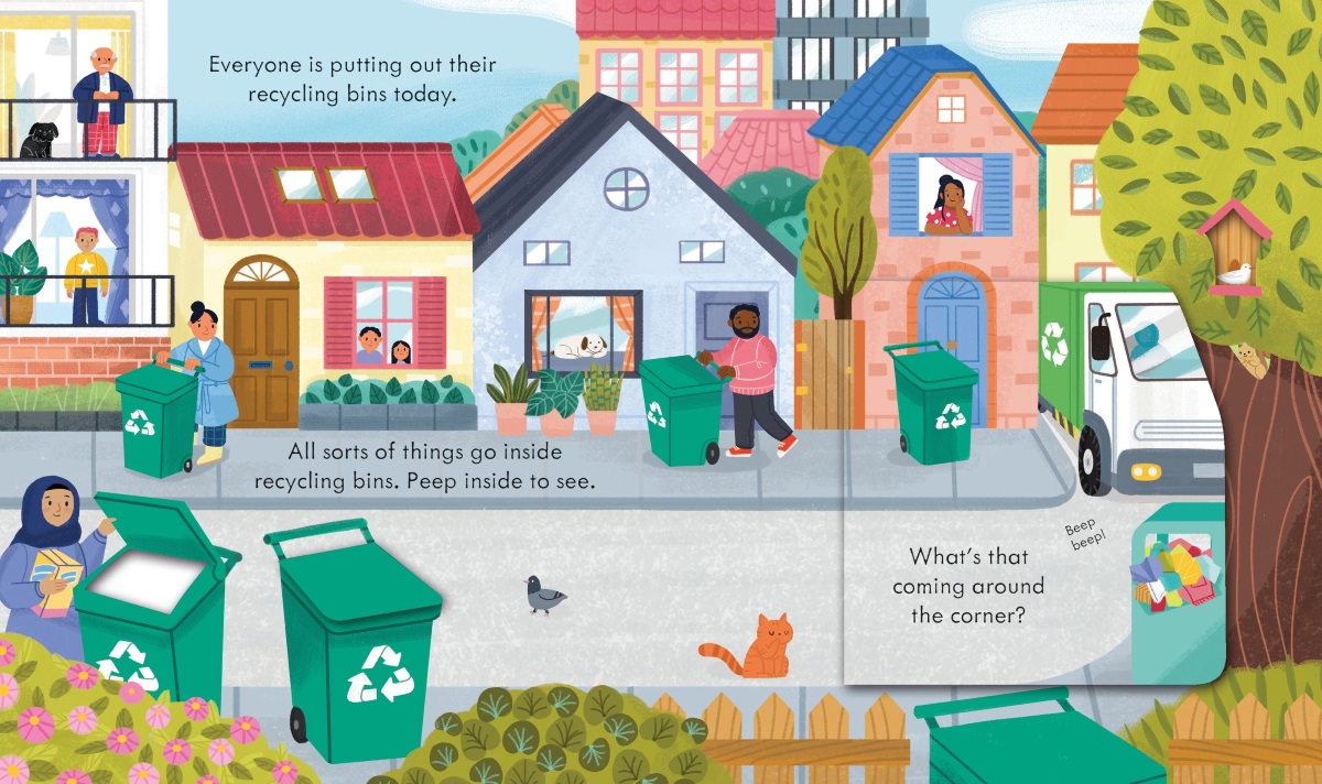 Usborne Peep Inside How a Recycling Truck Works