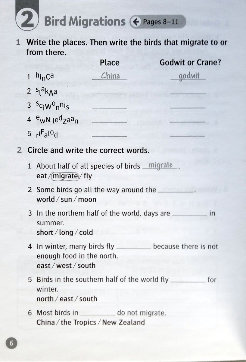 Oxford Read and Discover 5 Great Migrations Activity Book