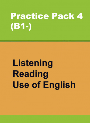 Сборник онлайн-тестов по английскому языку Practice Pack 4 (Pre B1) Listening, Reading, Use of English