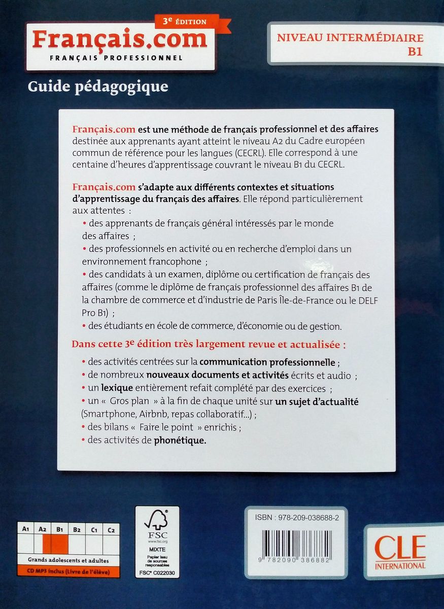 Francais.com Intermediaire B1 3eme edition Guide pedagogique
