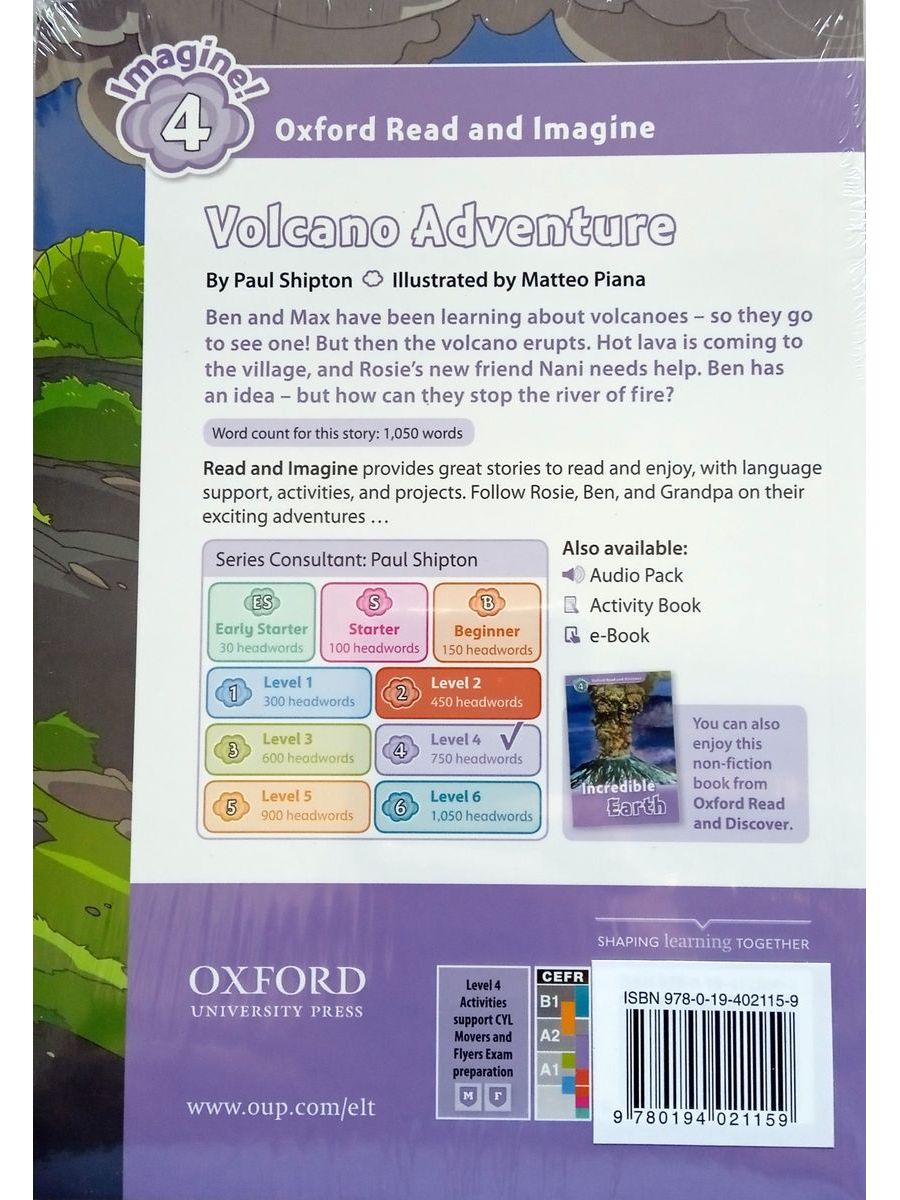 Oxford Read and Imagine 4 Volcano Adventure with Audio Download (access card inside)