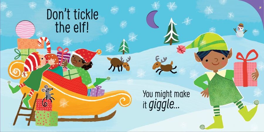 Usborne touchy-feely sound books Don't Tickle Santa