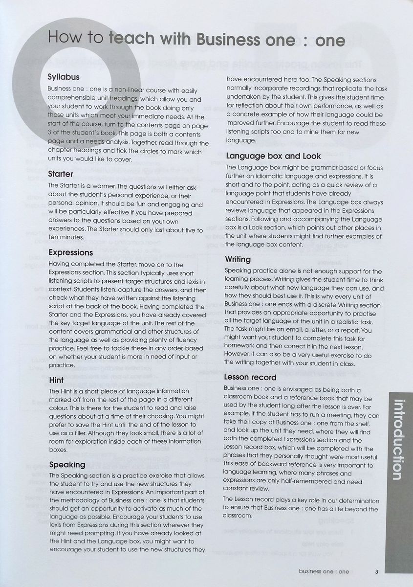 Business OneOne Intermediate+ Teacher's Book