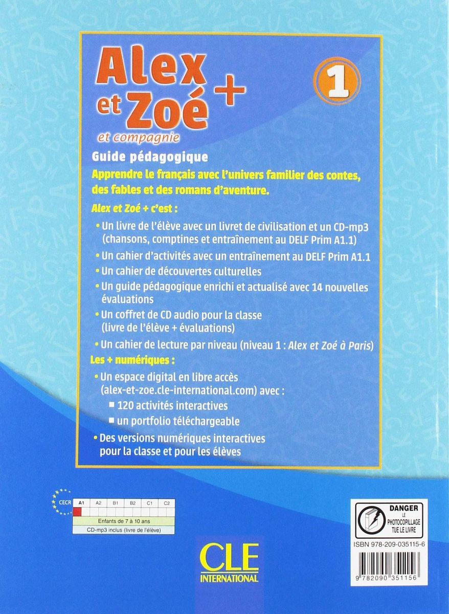 Alex et Zoe Plus 1 Guide pedagogique