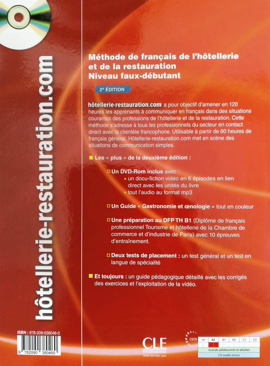 Hotellerie-restauration.com 2eme edition Livre de l'eleve + DVD-ROM