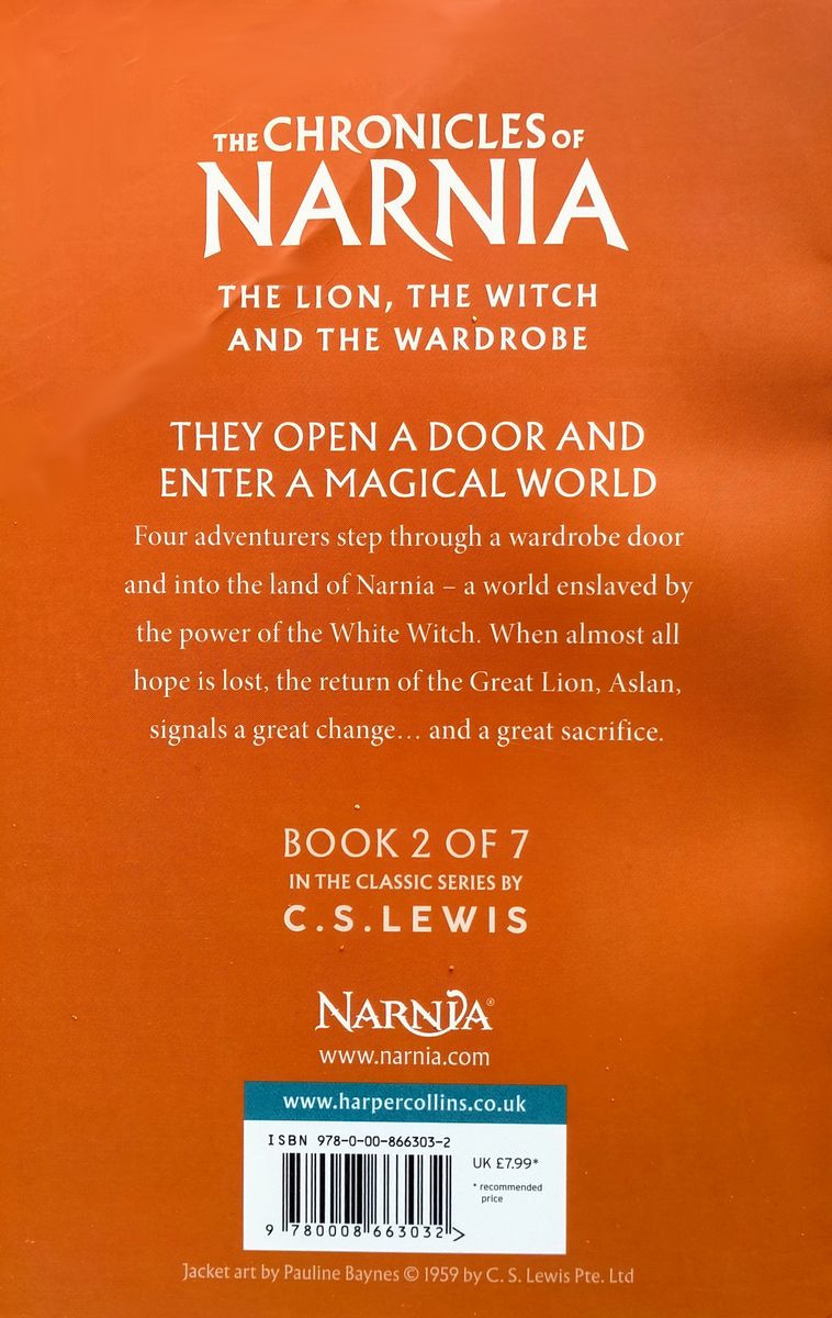 The Chronicles of Narnia Book 2 The Lion, the Witch and the Wardrobe