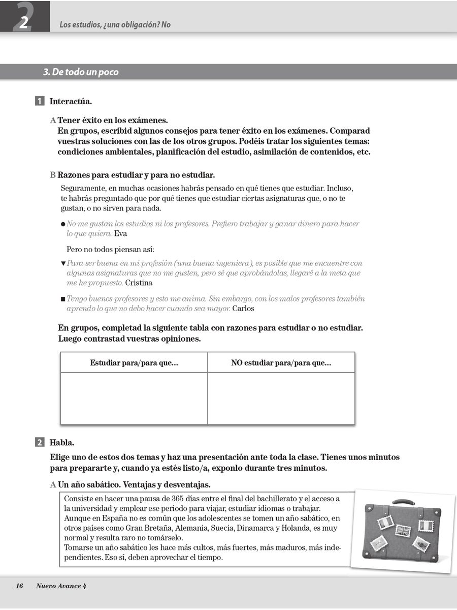 Nuevo Avance 4 Cuaderno de ejercicios + CD
