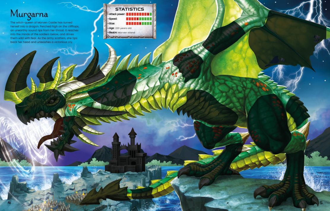 Usborne Build Your Own Dragons and Fantasy Warriors Sticker Book