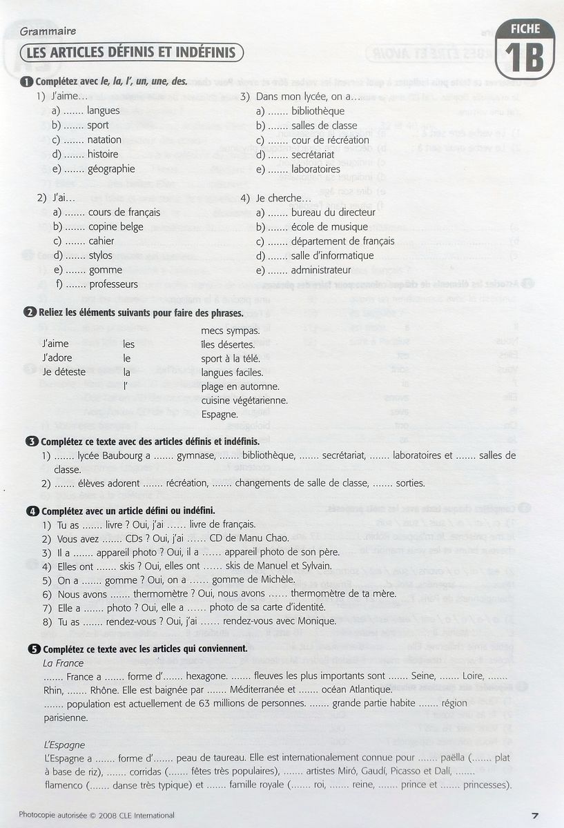 Tout va bien! 1 Fichier complementaire de grammaire et de communication