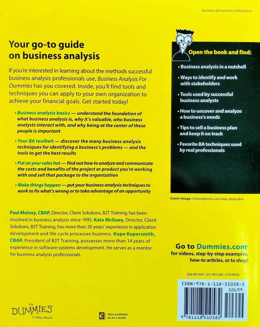 Business Analysis For Dummies