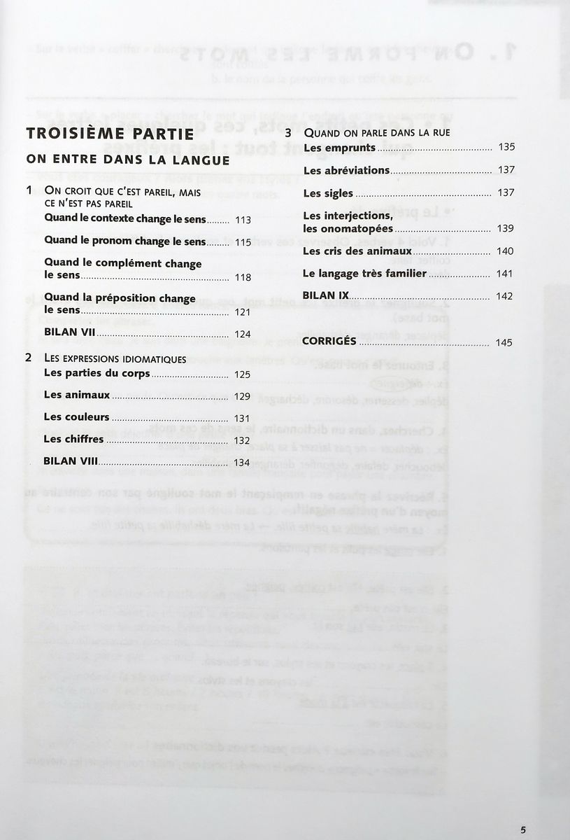 Vocabulaire explique du francais Niveau Debutant Exercices