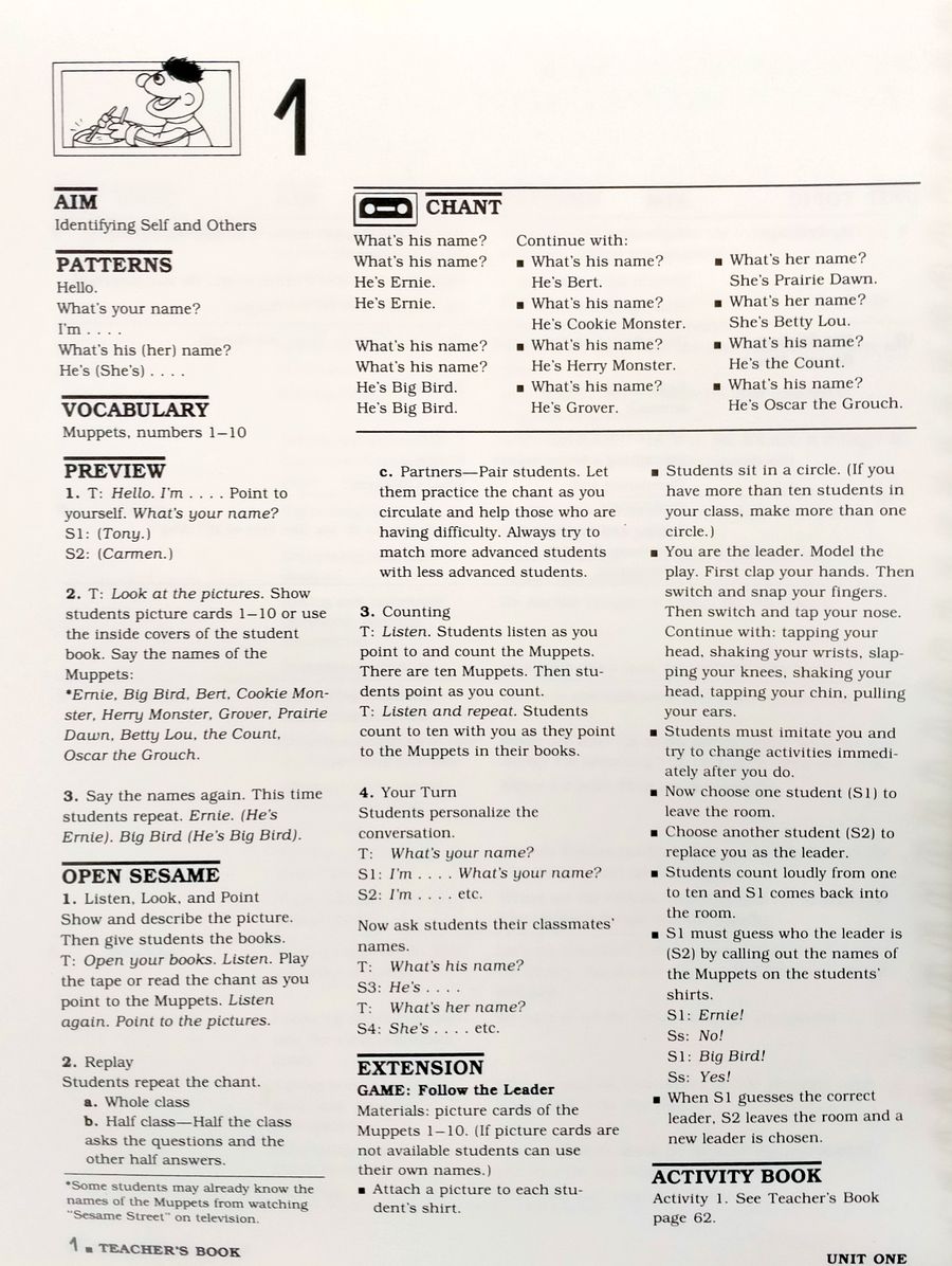 Open Sesame Big Bird's Yellow Book Stage A