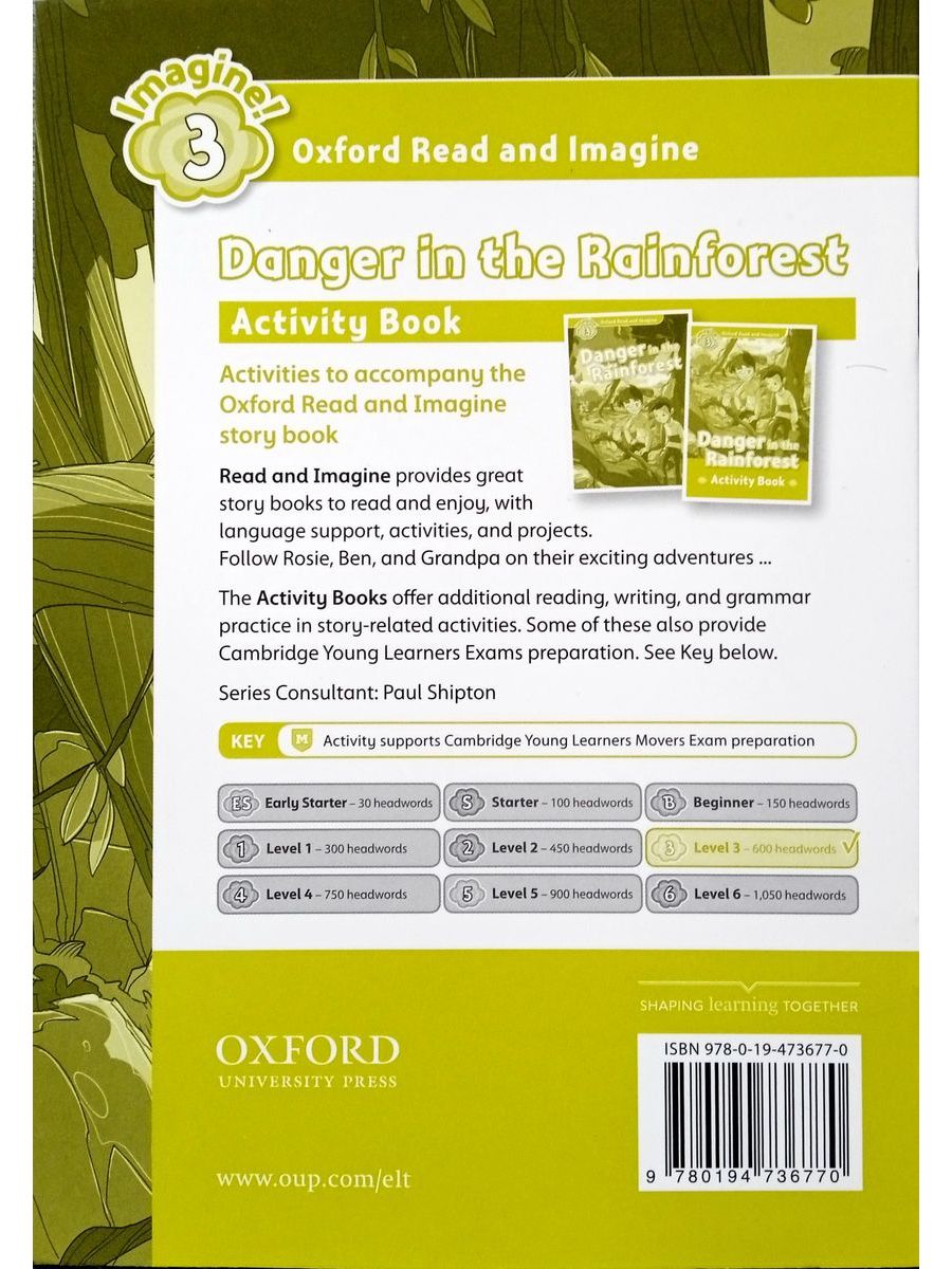 Oxford Read and Imagine 3 Danger in the Rainforest Activity Book