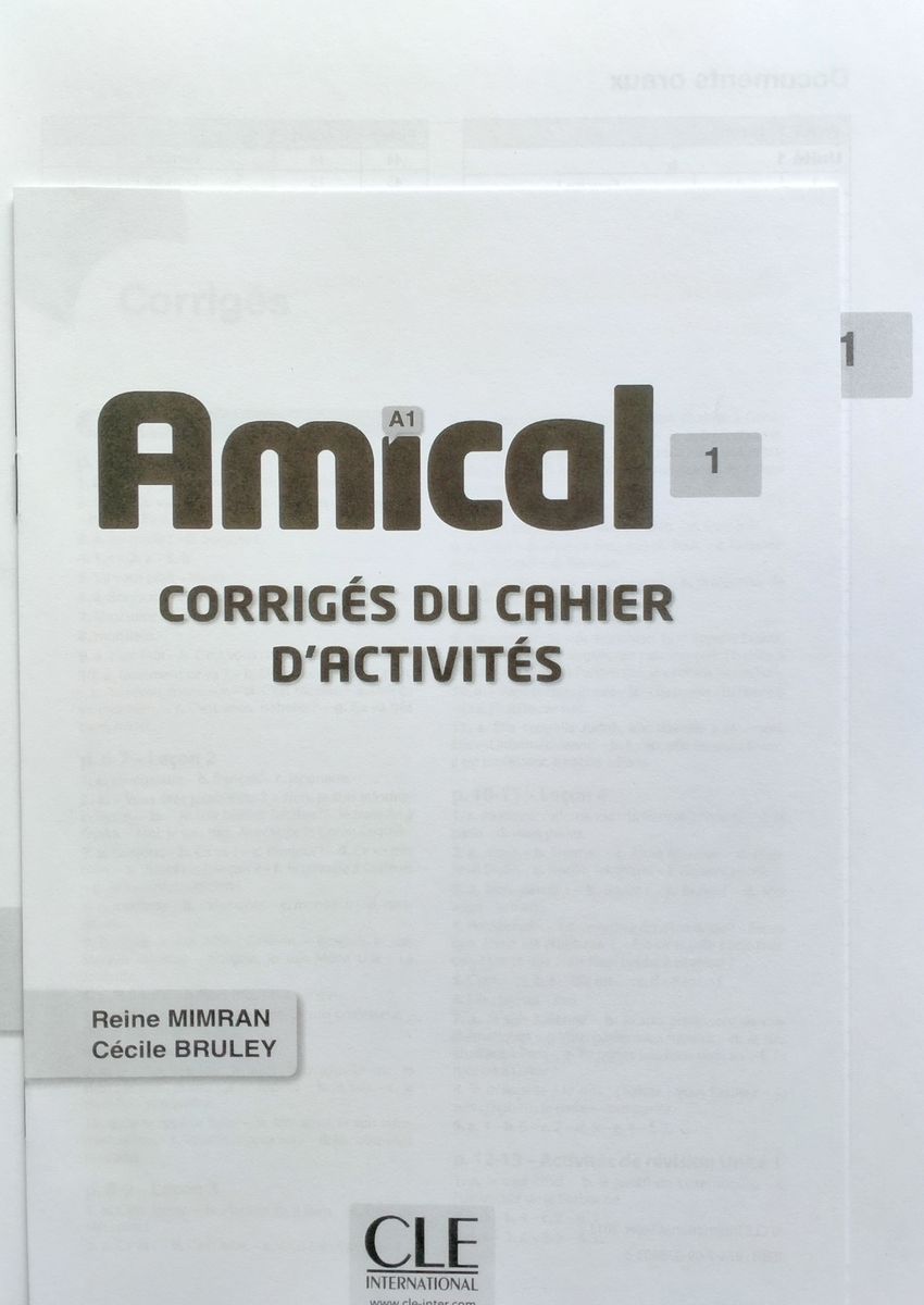 Amical 1 A1 Cahier d'activites + CD
