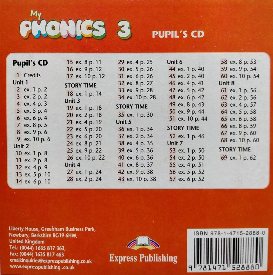My Phonics 3 Pupil's Book with Cross-Platform Application and Audio CD