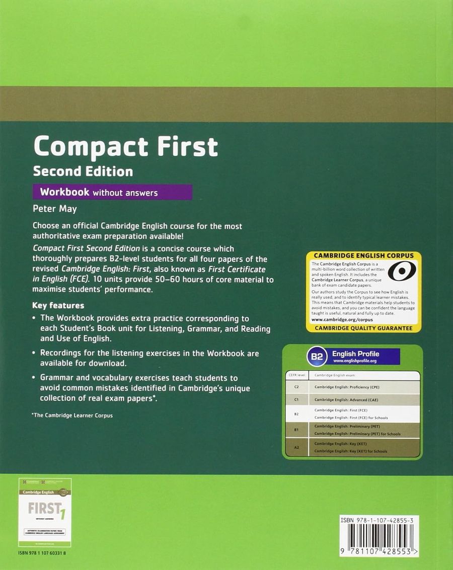 Compact First (2nd edition) Workbook without Answers with Downloadable Audio