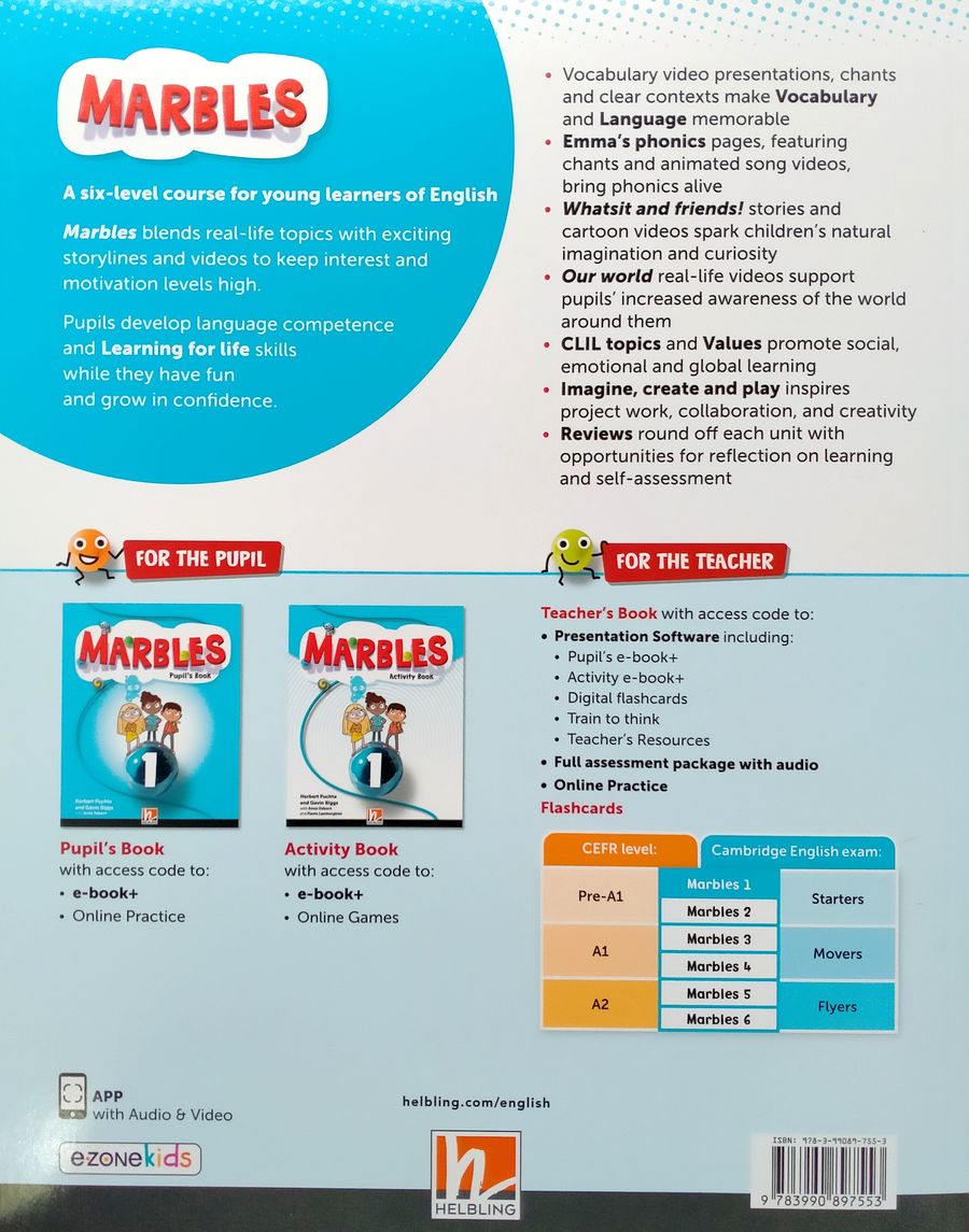 Marbles 1 Pupil’s Book + app + e-zone