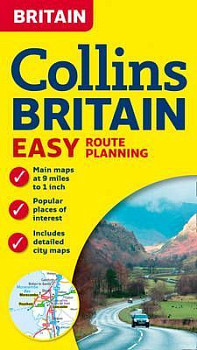 Collins Easy Route Planning Map Britain NE
