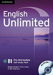 English Unlimited B1 Pre-Intermediate Self-study Pack (Workbook with DVD-ROM)