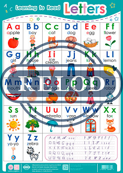 Плакат Learning to Read Letters