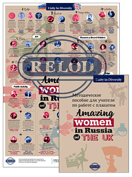Комплект из плаката Amazing women in Russia and the UK и методического пособия для учителя