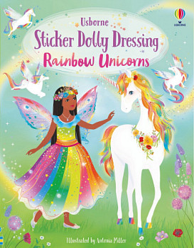 Usborne Sticker Dolly Dressing Rainbow Unicorns