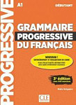 Grammaire Progressive du Francais 3eme edition Debutant A1 Livre + CD + web
